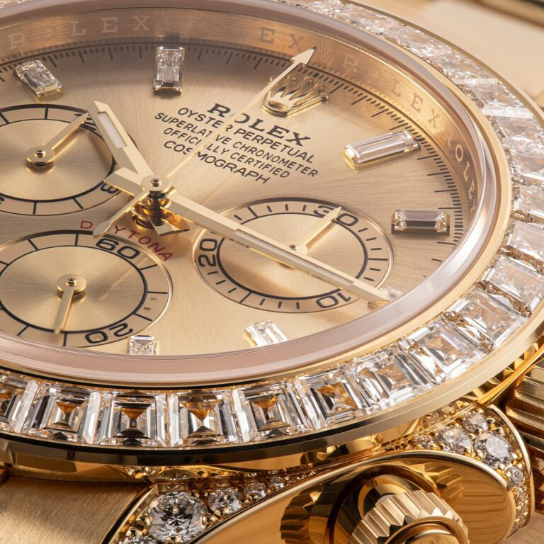 Rolex Daytona 18K Yellow Gold Gold Sundust Dial Diamond Bezel Oyster Bracelet 40 mm 126598TBR - Image 4