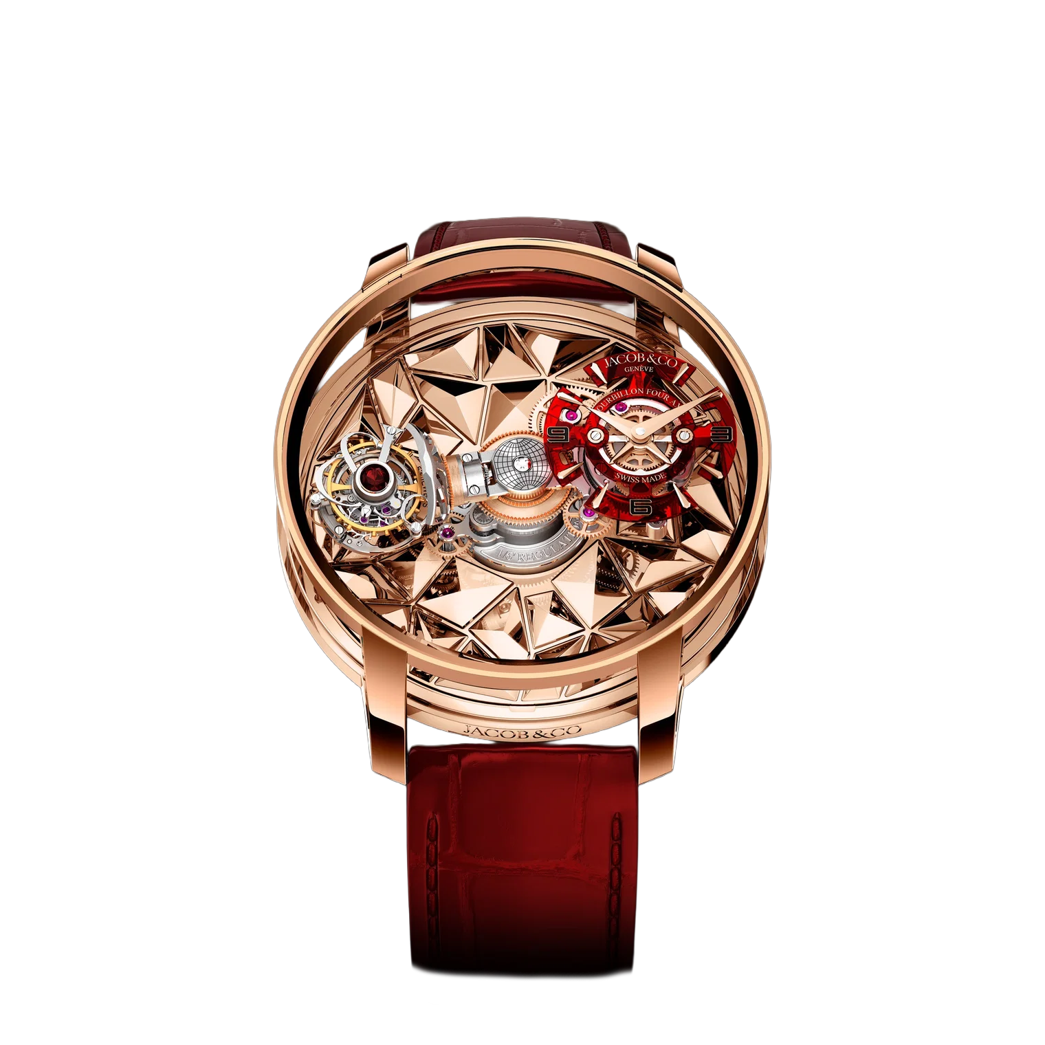 Jacob & Co Astronomia Revolution Four-Axis Tourbillon 47mm Rose Gold, Sapphire Manual Winding AT180.40.AB.AA.A - Image 4