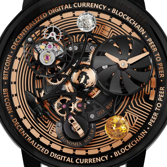 Jacob & Co Astronomia Solar Bitcoin 44mm Black DLC, Titanium Manual Winding AS310.21.AB.AA.A - Image 4