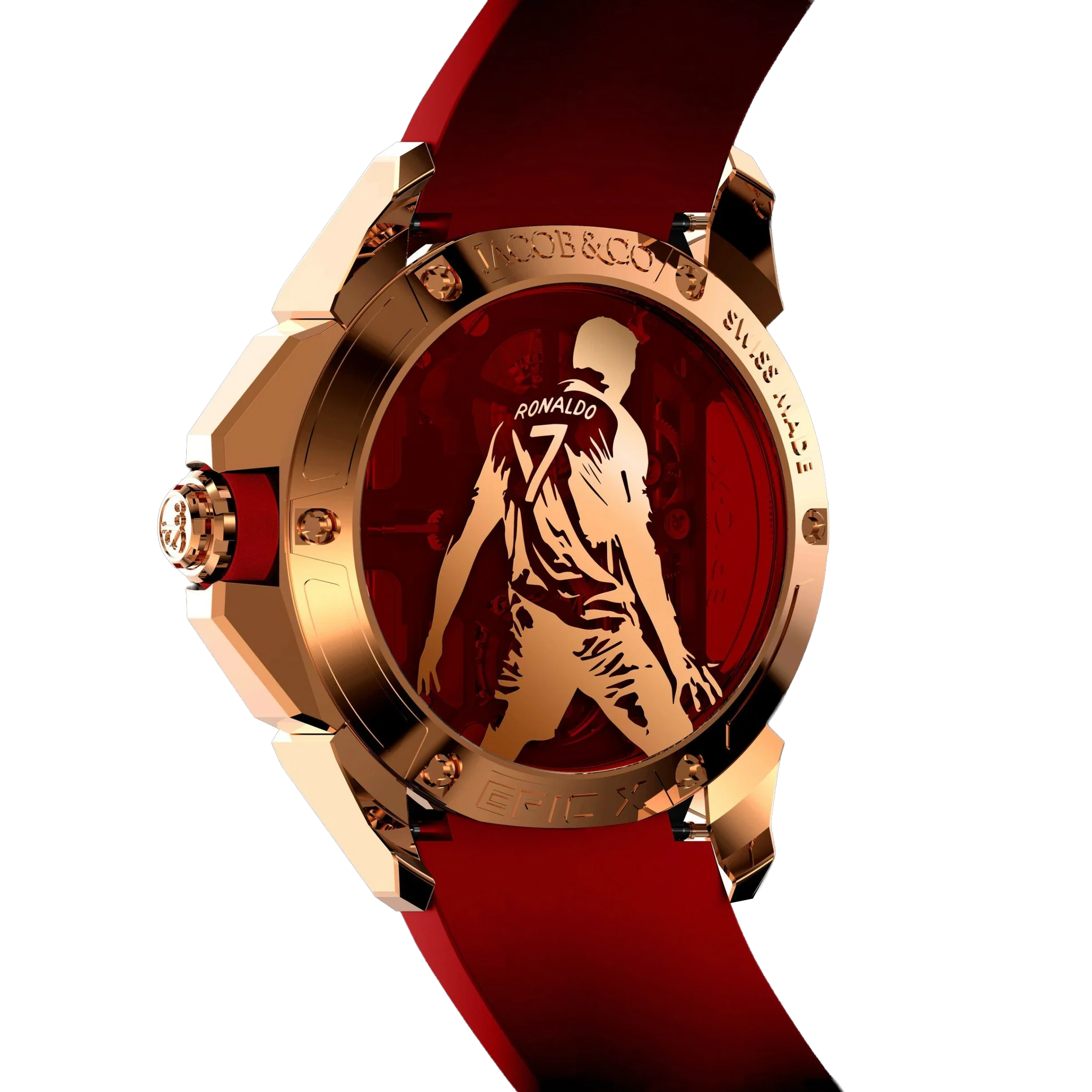 Jacob & Co Epic X Flight of CR7 Baguette Rose Gold Manual Winding 44mm EX120.43.BC.AB.A - Image 4