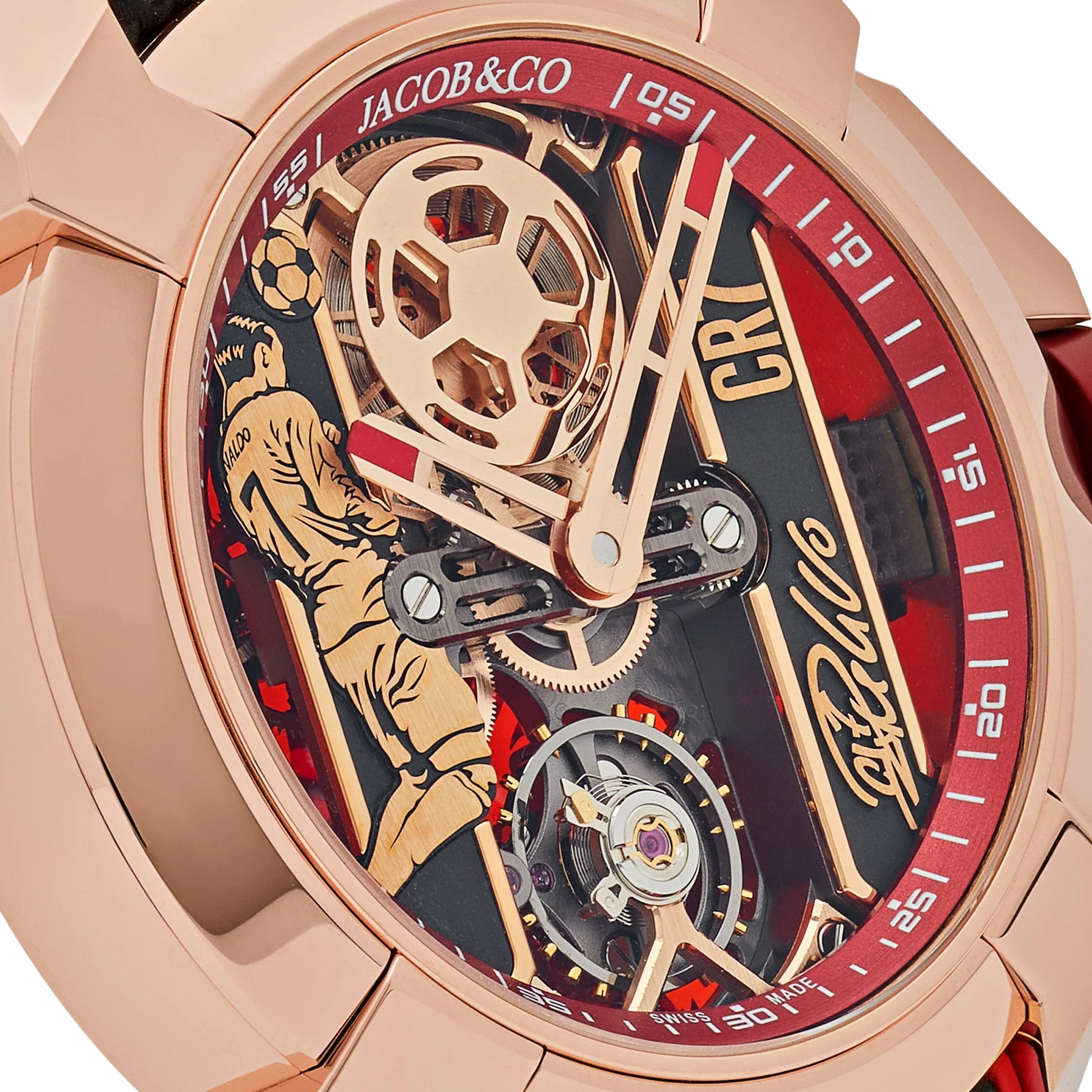 Jacob & Co. V2 CR7 Epic X Collection 44mm EX120.43.AE.AA.A Flight of CR7 Rose Gold Limited Edition - Image 3