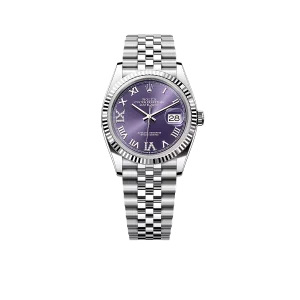 Rolex Datejust 36mm Steel and White Gold Purple VI & IX 126234