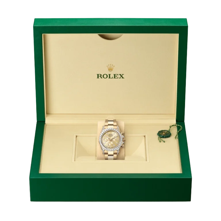 Rolex Daytona 18K Yellow Gold Gold Sundust Dial Diamond Bezel Oyster Bracelet 40 mm 126598TBR - Image 8