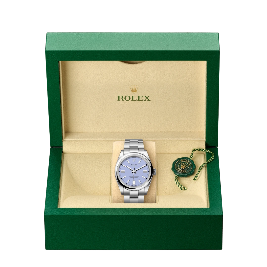 Rolex Oyster Perpetual 41mm Stainless Steel Lavender Dial Men Watch 134300-0012 New 2025 - Image 6