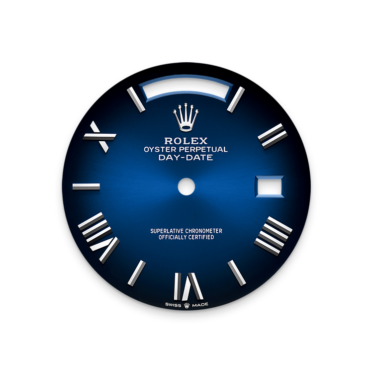 Rolex Day-date Oyster Perpetual 40mm White Gold Blue Ombr?? Dial, Fluted bezel M228239-0076 - Image 2