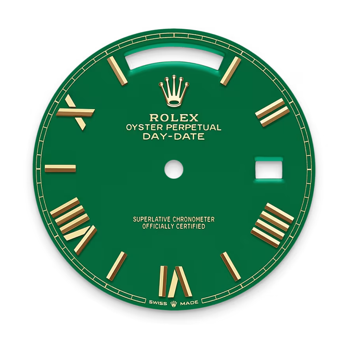 Rolex Day-Date 40 Yellow Gold Green Roman Numeral Dial Diamond Bezel M228348RBR-0040 - Image 3