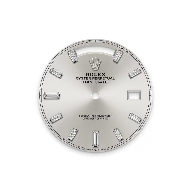 Rolex Day-Date 40mm Silver Dial 18 kt White Gold Diamonds 228349RBR-0001 - Image 3