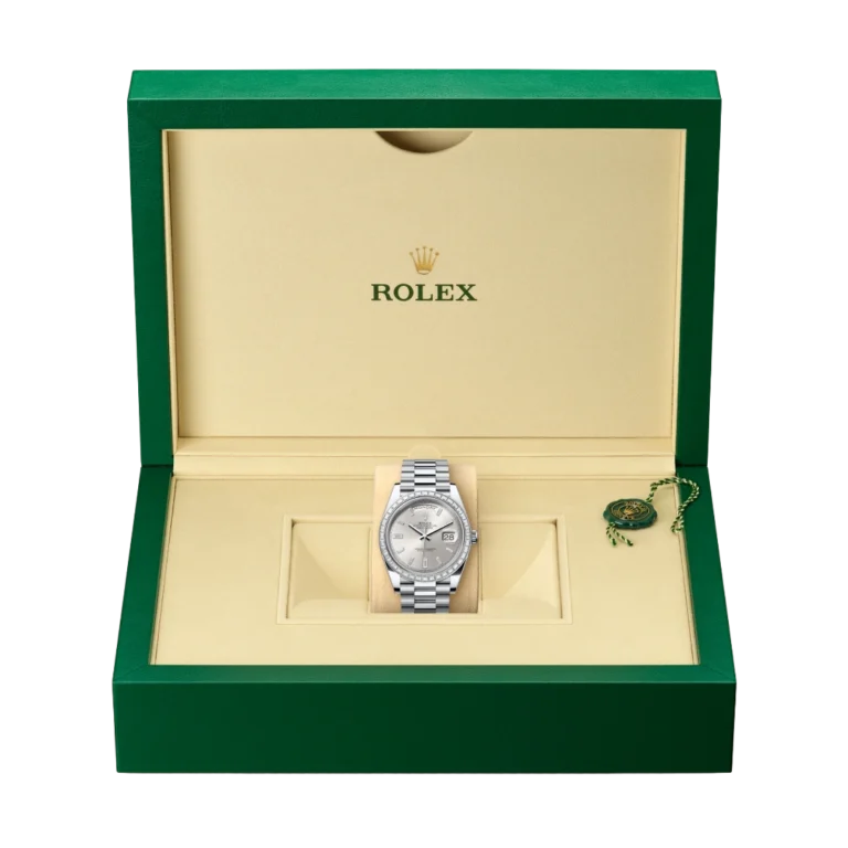 Rolex Day-Date 40mm Silver Dial 18 kt White Gold Diamonds 228349RBR-0001 - Image 9