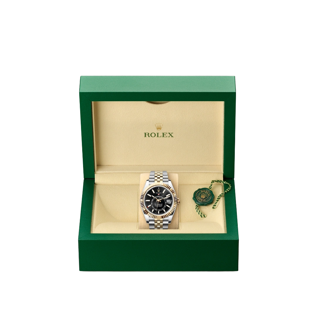 Rolex Sky-Dweller 42 mm Oyster, Oystersteel and Yellow Gold 336933 Bright Black - Image 6