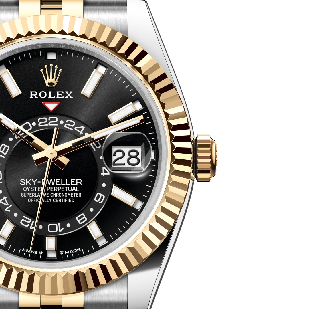 Rolex Sky-Dweller 42 mm Oyster, Oystersteel and Yellow Gold 336933 Bright Black - Image 2