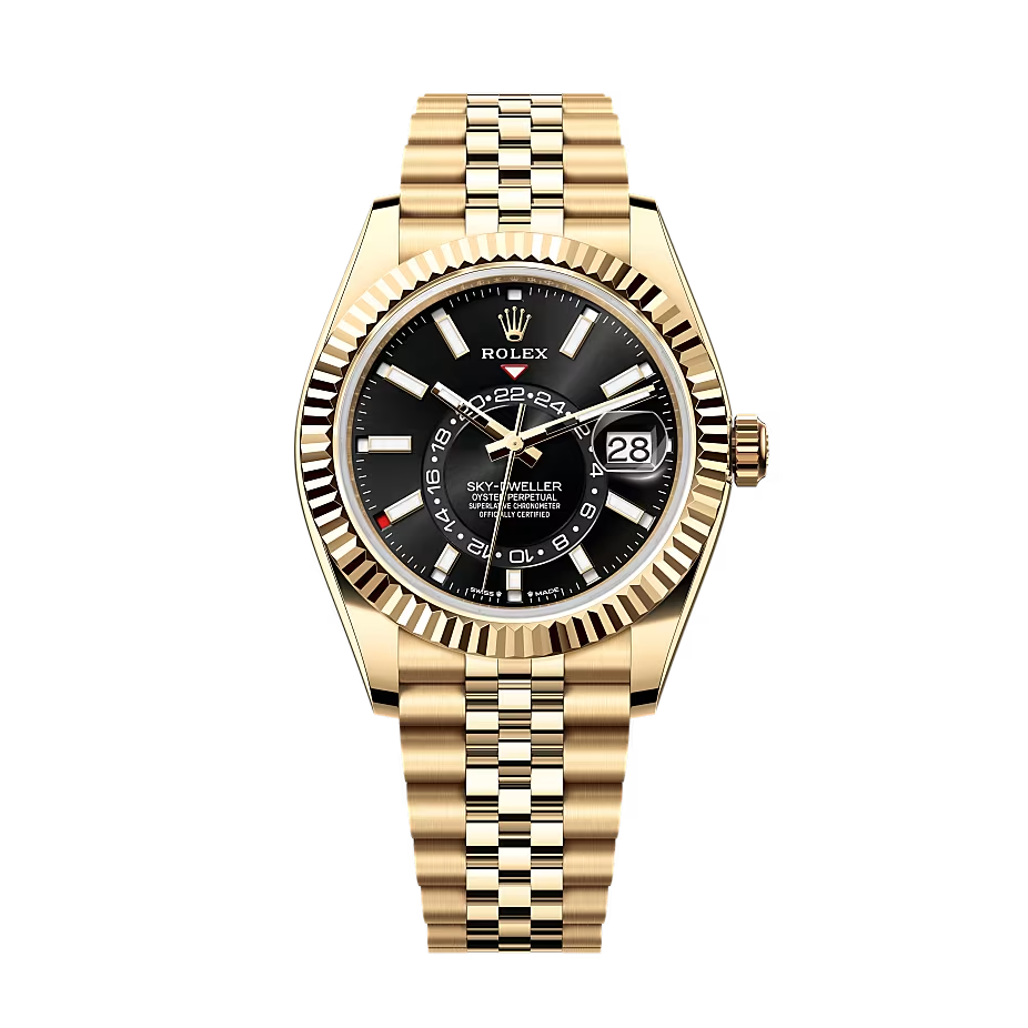 Rolex Sky-Dweller 42mm Oyster Yellow Gold 336938 Bright Black - Image 2