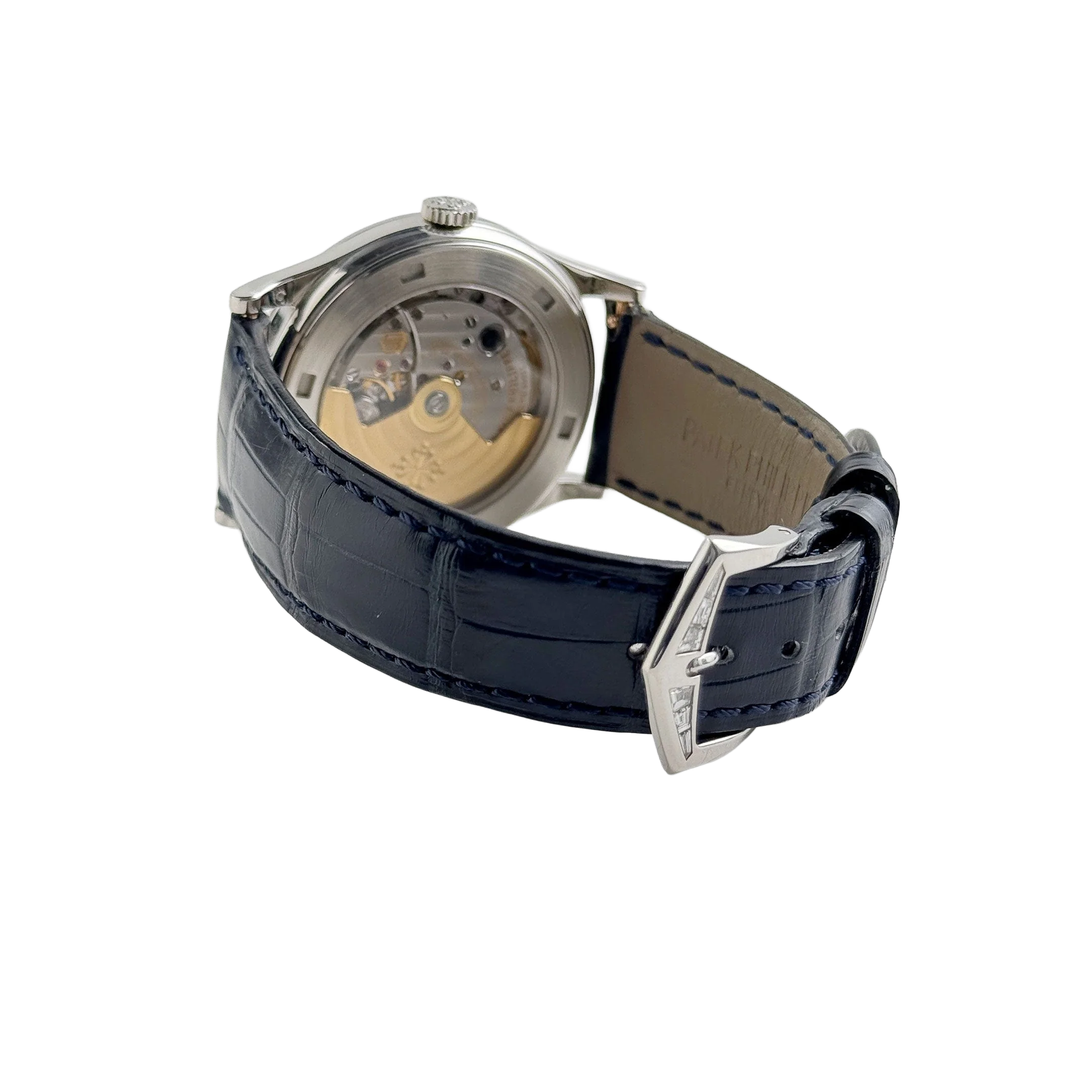 Patek Philippe Calatrava 38mm 5298P-012 Platinum Black Diamond Dial Diamond Bezel - Image 6