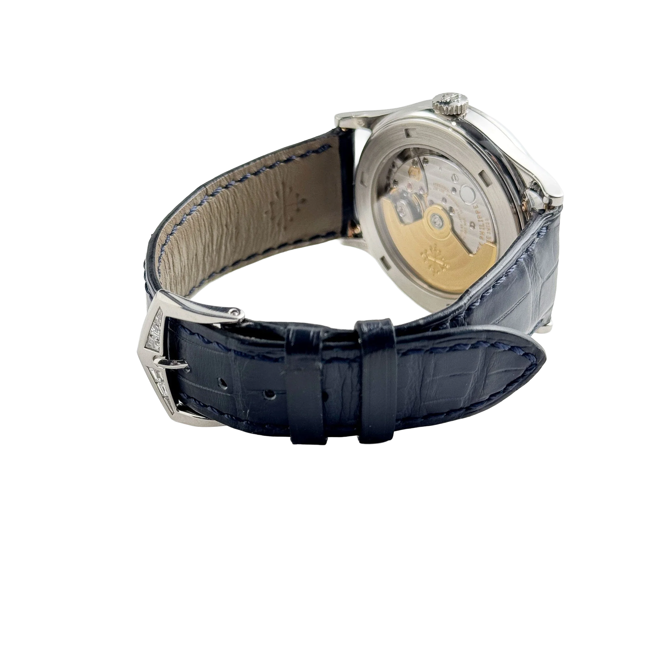 Patek Philippe Calatrava 38mm 5298P-012 Platinum Black Diamond Dial Diamond Bezel - Image 7