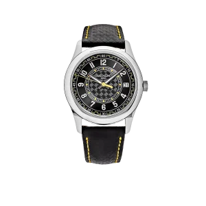 Patek Philippe Calatrava 40mm 6007G-001 White Gold Black Dial Yellow Accents