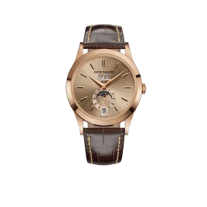 Patek Philippe Complications 38mm 5396R-016 Annual Calendar Moon Phases Rose Gold Sand Beige Dial