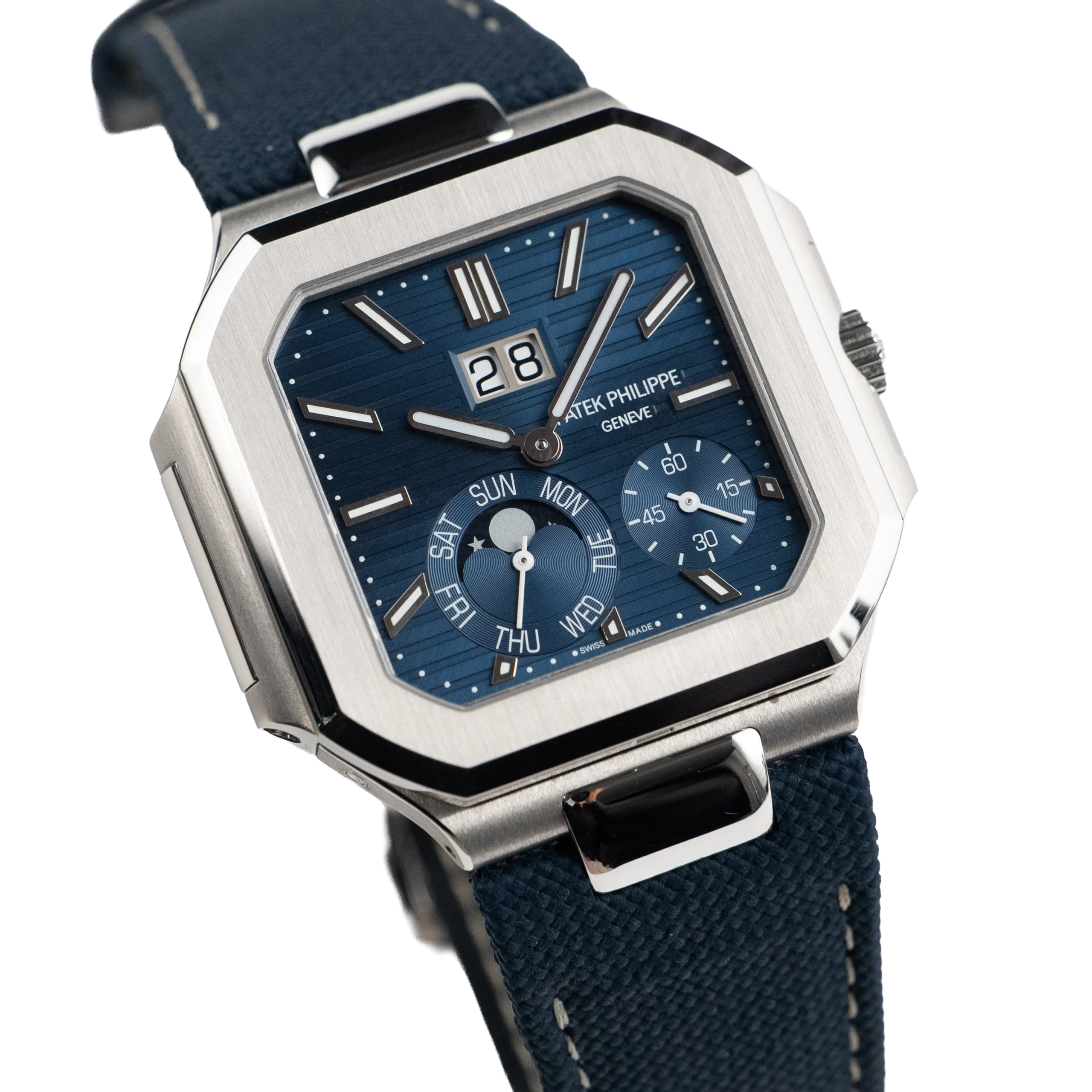 Patek Philippe Cubitus 45mm 5822P-001 Platinum Blue Dial Moon Phase - Image 5