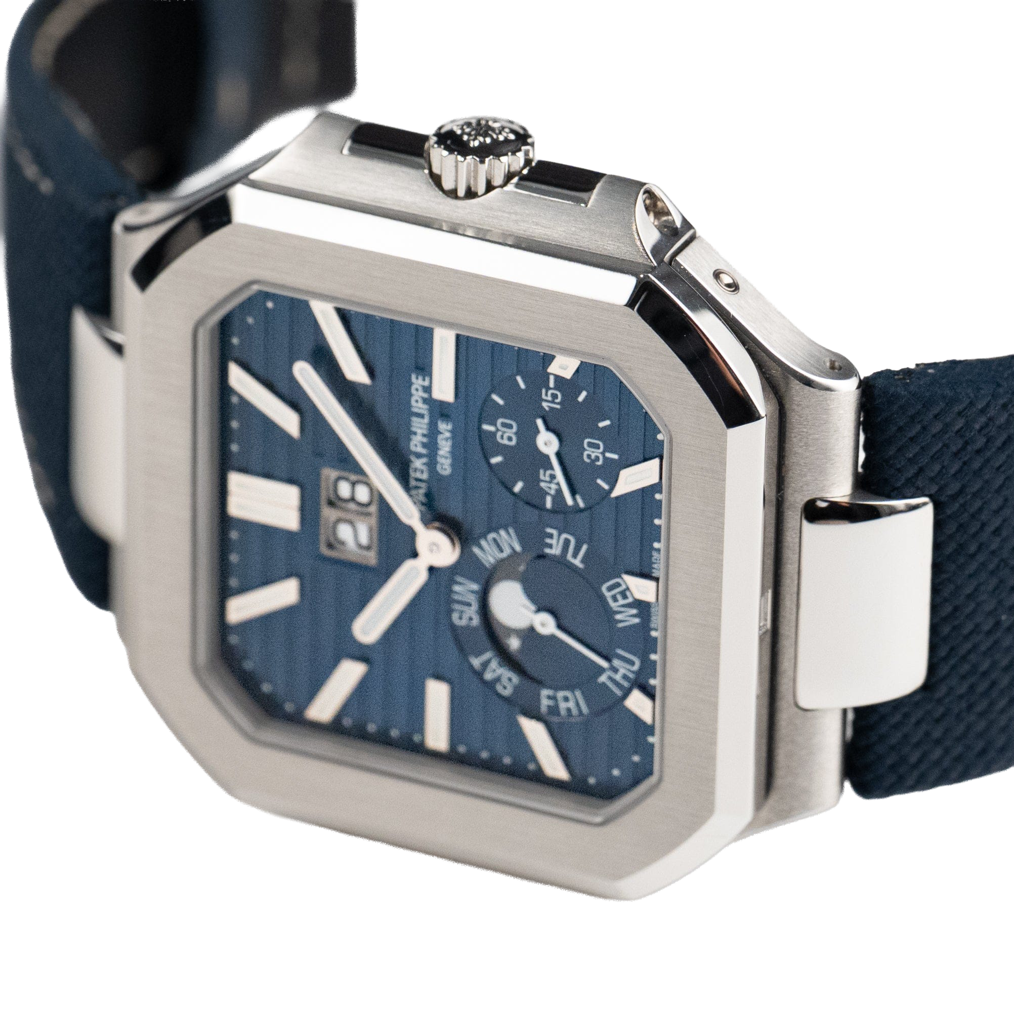 Patek Philippe Cubitus 45mm 5822P-001 Platinum Blue Dial Moon Phase - Image 6
