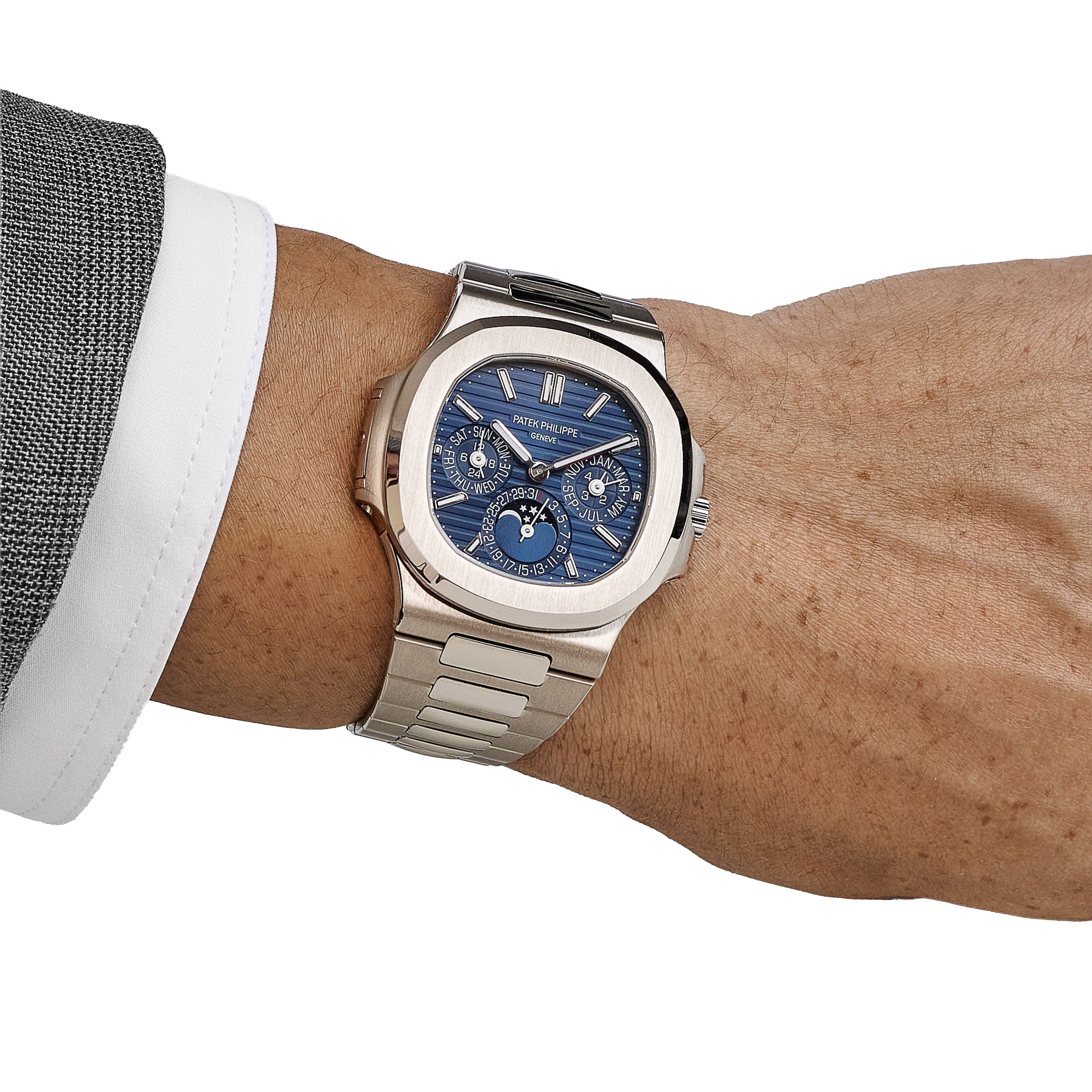 Patek Philippe Nautilus 40mm 5740/1G-001 Perpetual Calendar Moon Phases - Image 3
