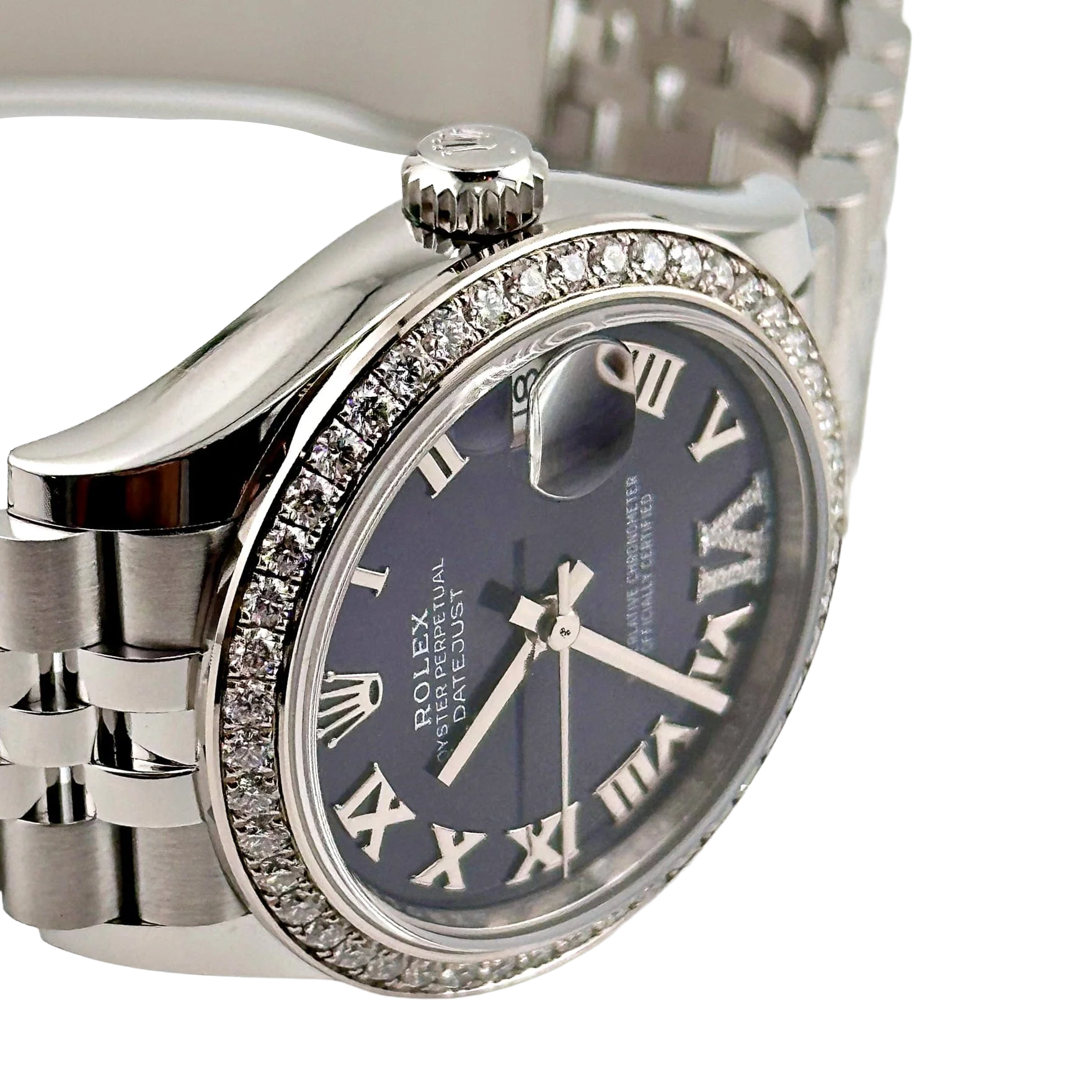 Rolex Lady-Datejust 31mm 278384RBR Stainless Steel Diamond Bezel Violet Roman Dial Jubilee - Image 3