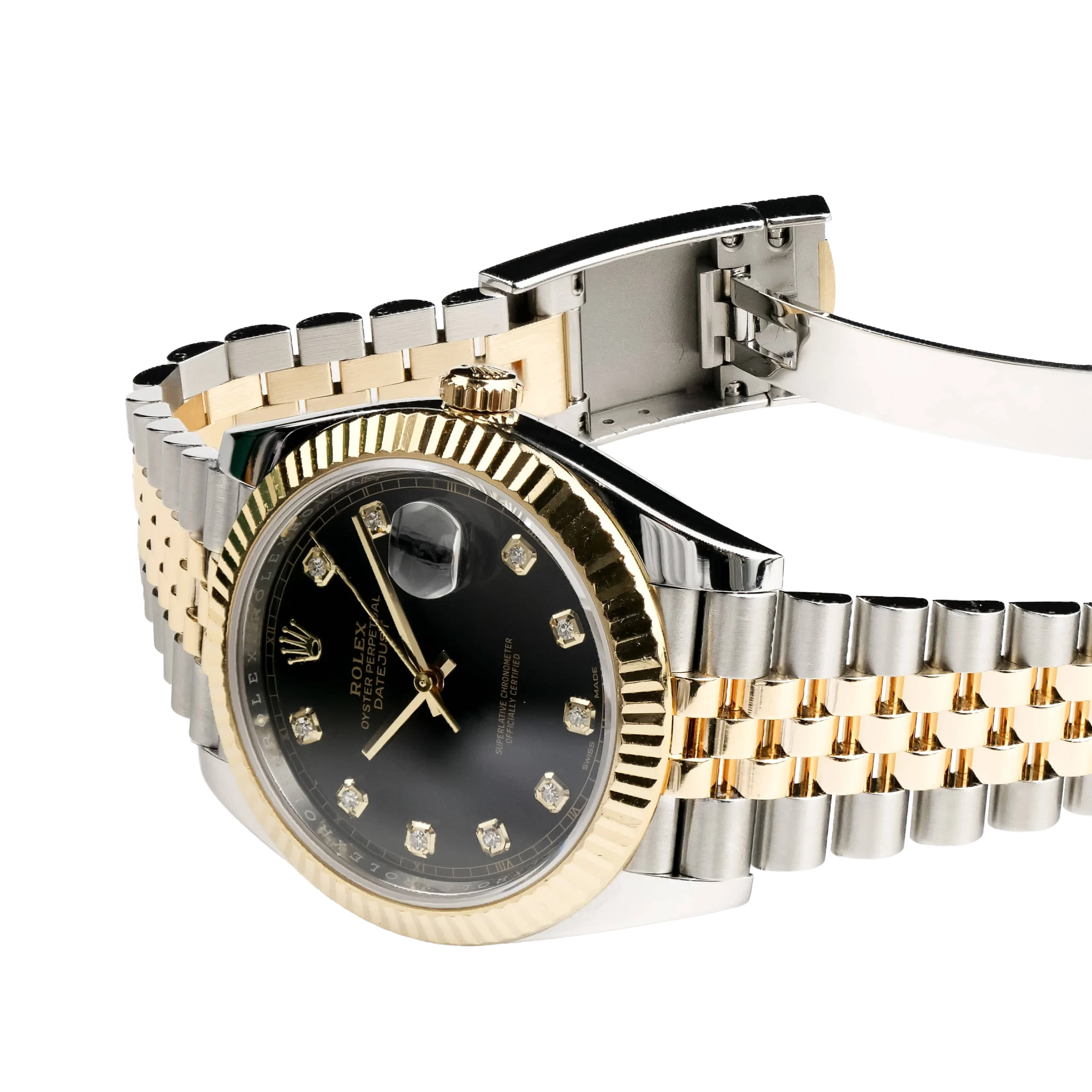 Rolex Datejust 41mm Stainless Steel Yellow Gold Black Diamond Dial Jubilee 126333-006 - Image 5