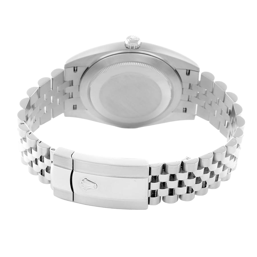 Rolex Datejust 41mm Steel White Gold Fluted Motif Dial Mens Watch 126334 - Image 7