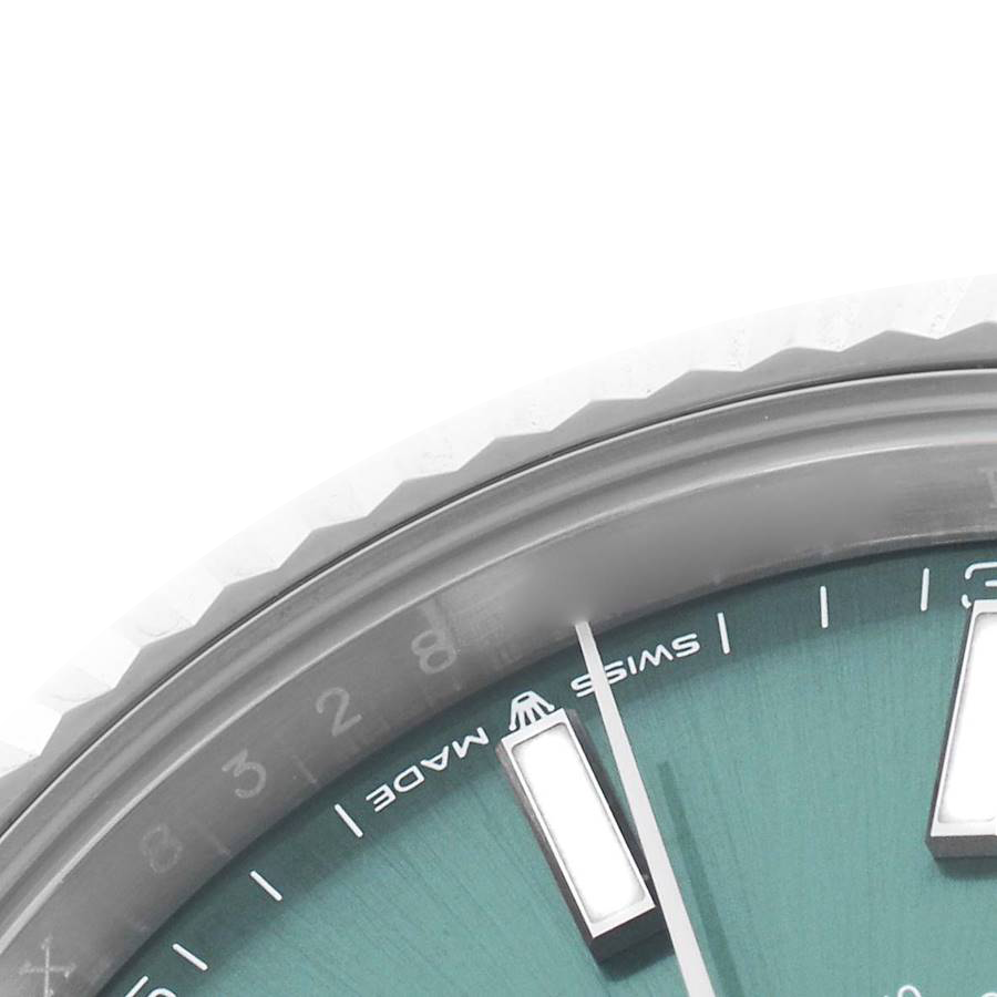Rolex Datejust 41mm Steel White Gold Mint Green Dial Mens Watch 126334-0028 - Image 8