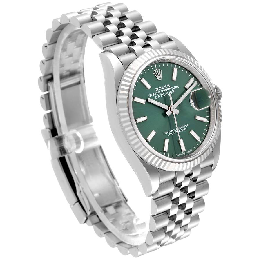 Rolex Datejust 36mm Stainless Steel Mint Green Dial Jubilee 126234 - Image 4