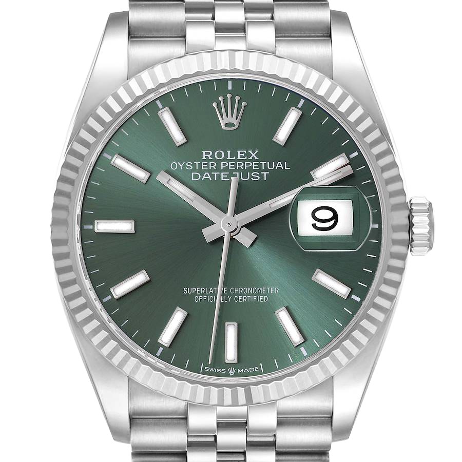 Rolex Datejust 36mm Stainless Steel Mint Green Dial Jubilee 126234 - Image 3