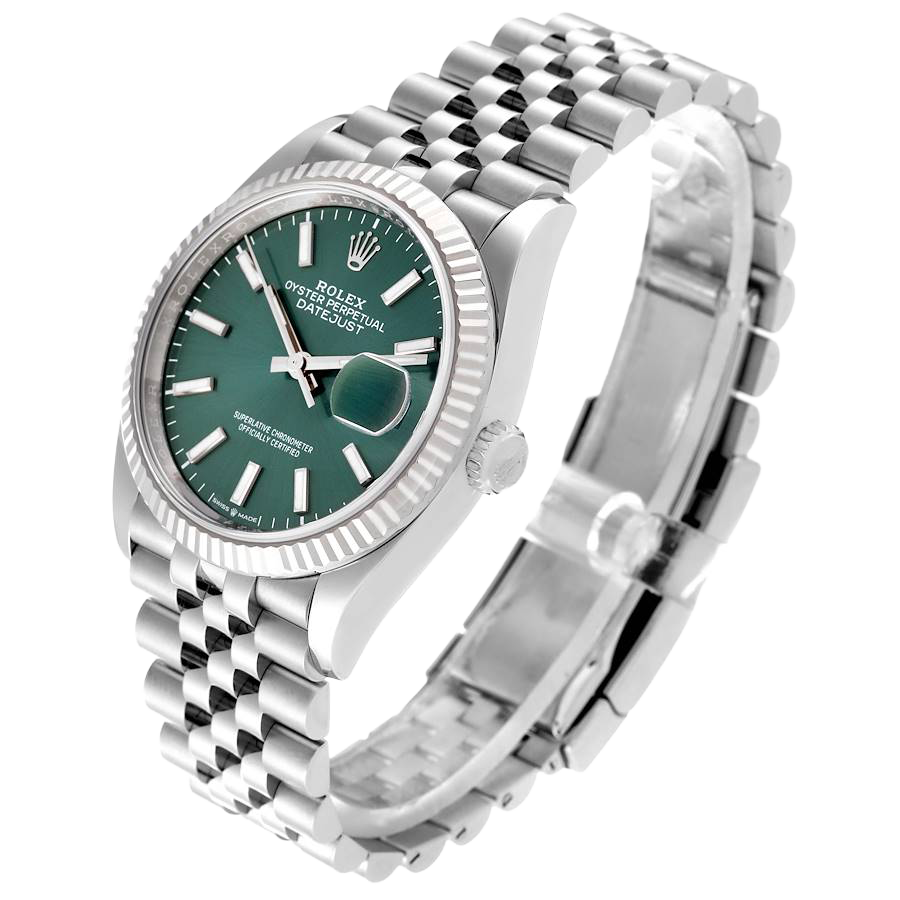 Rolex Datejust 36mm Stainless Steel Mint Green Dial Jubilee 126234 - Image 2