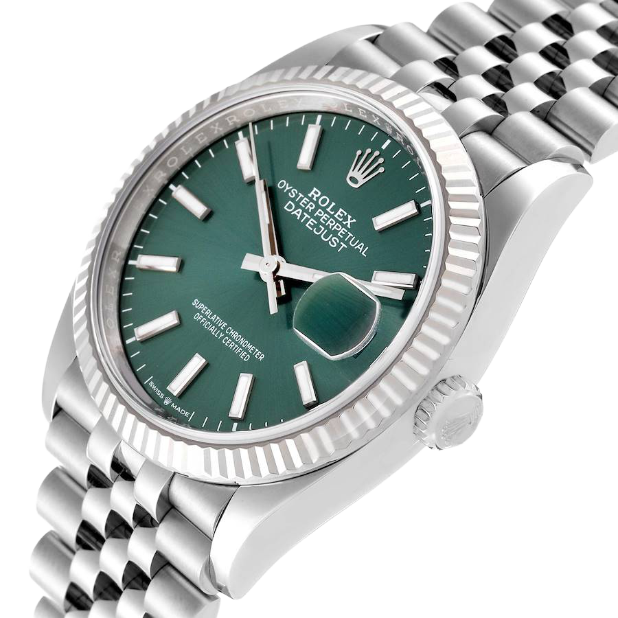 Rolex Datejust 36mm Stainless Steel Mint Green Dial Jubilee 126234 - Image 5