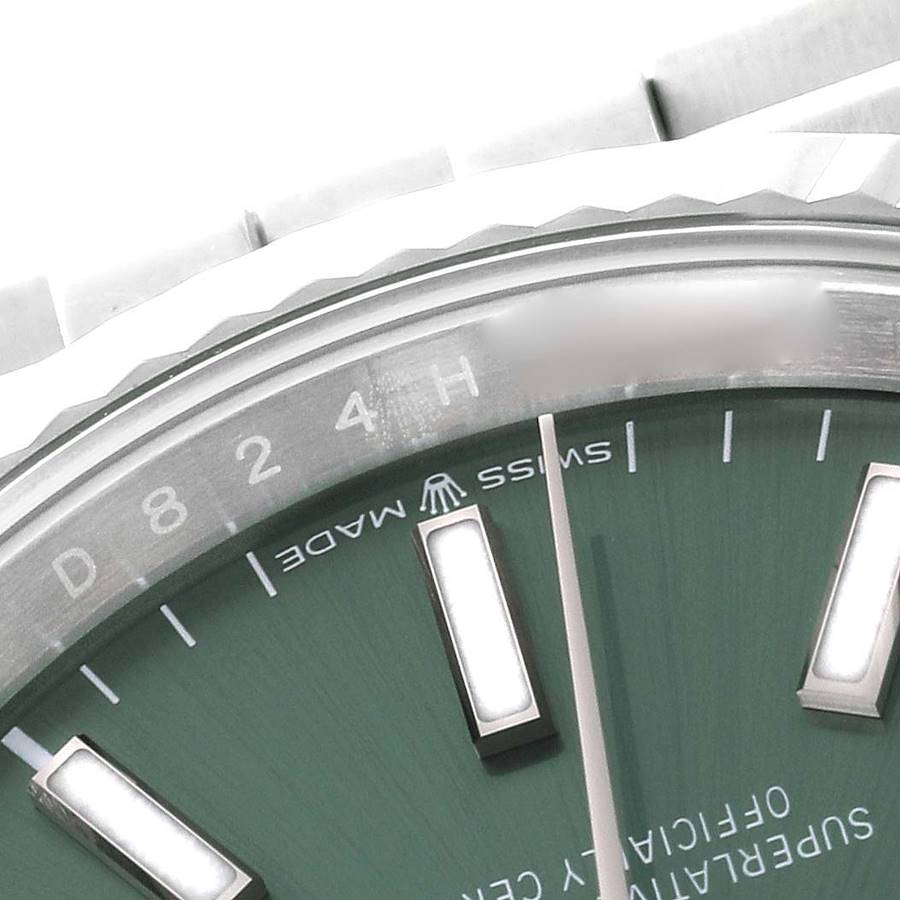 Rolex Datejust 36mm Stainless Steel Mint Green Dial Jubilee 126234 - Image 8