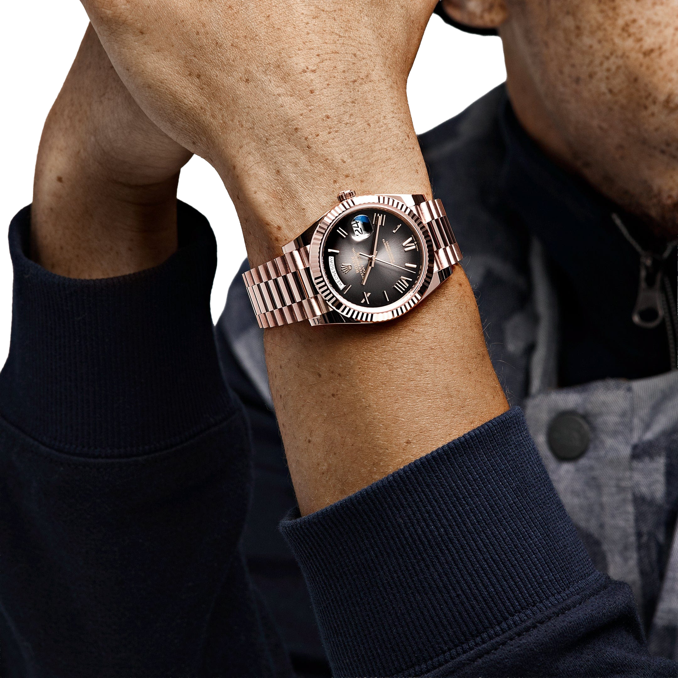Rolex Day-Date 40mm 18K Everose Gold with Slate Ombre Dial 228235 - Image 10
