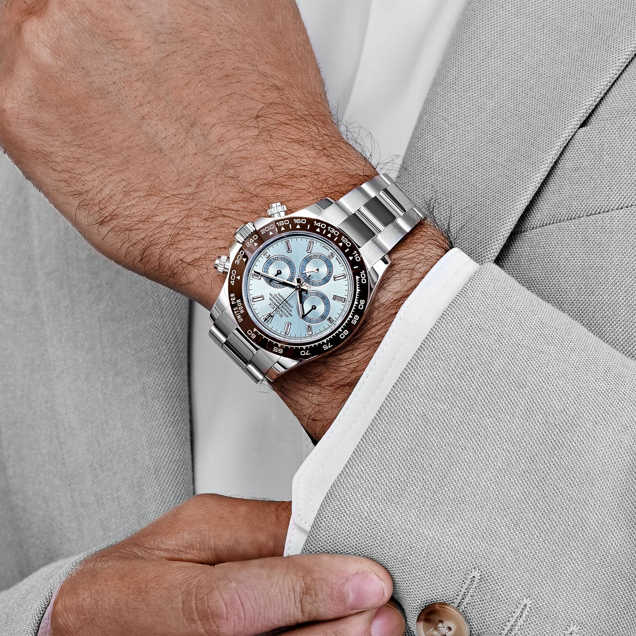Rolex Daytona 40mm 116506 Platinum Ice Blue Diamond Baguette Dial - Image 3