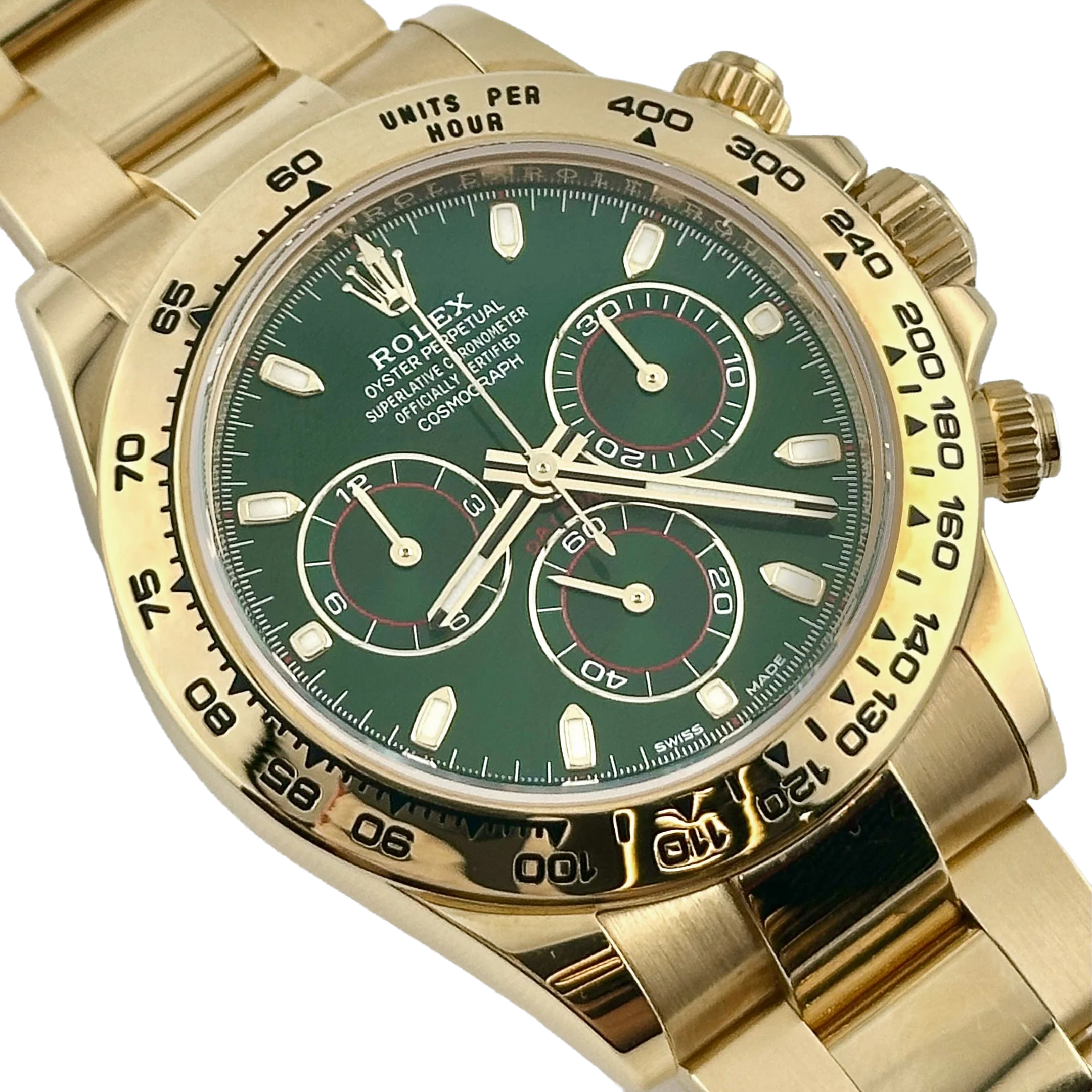 Rolex Daytona 40mm Yellow Gold John Mayer Green Dial Mens Watch 116508 - Image 2