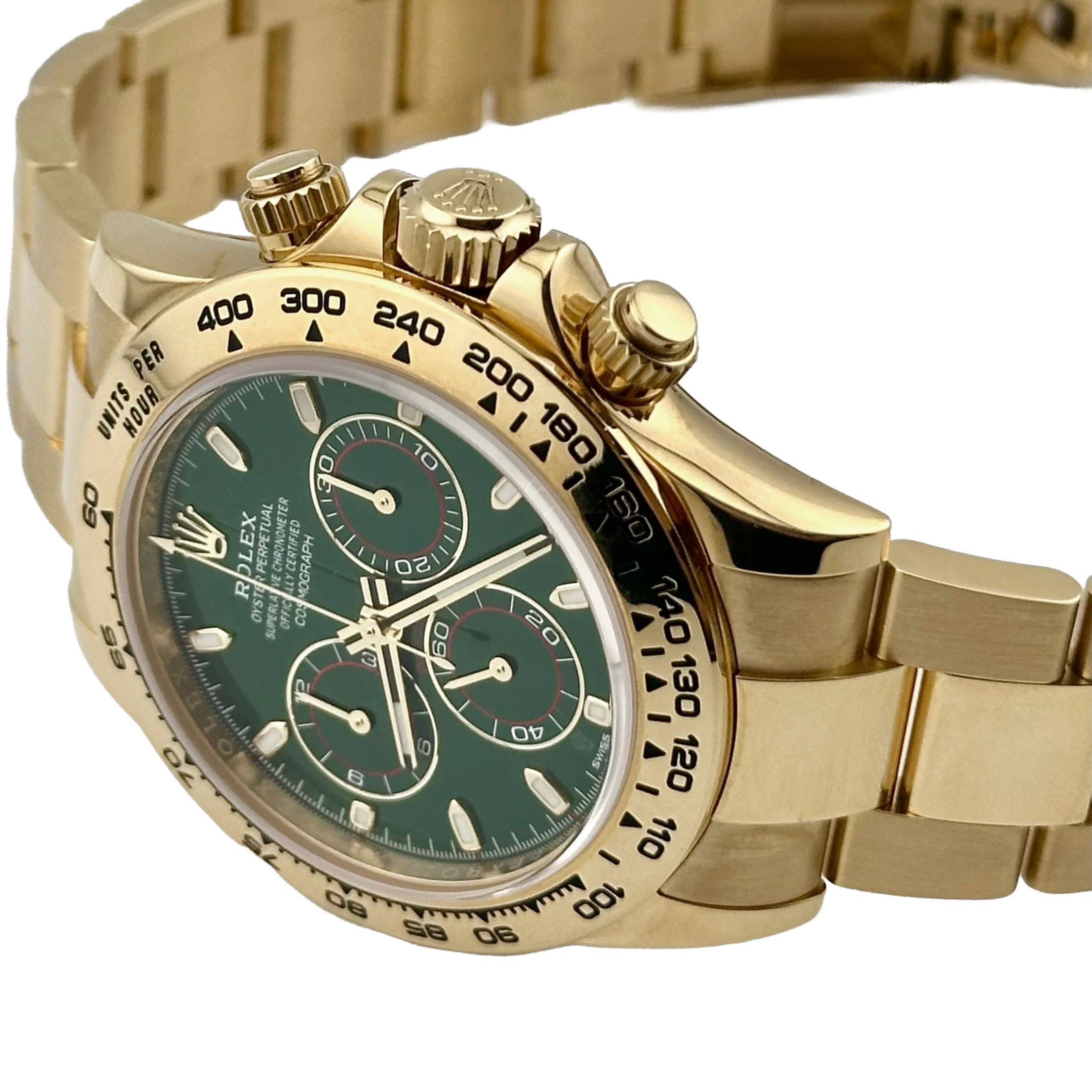 Rolex Daytona 40mm Yellow Gold John Mayer Green Dial Mens Watch 116508 - Image 4