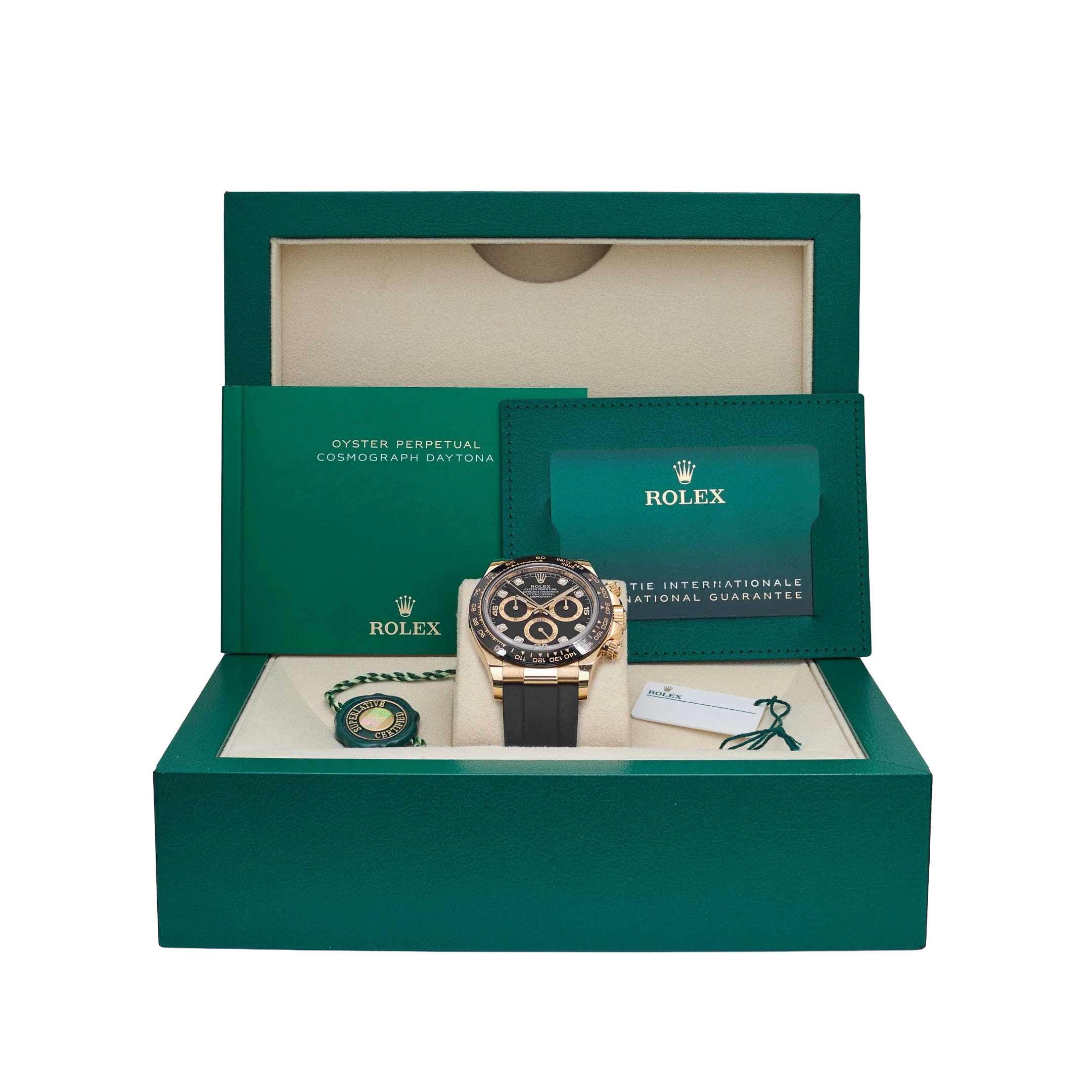Rolex Daytona 40mm Yellow Gold Black Diamond Dial 116518LN - Image 8