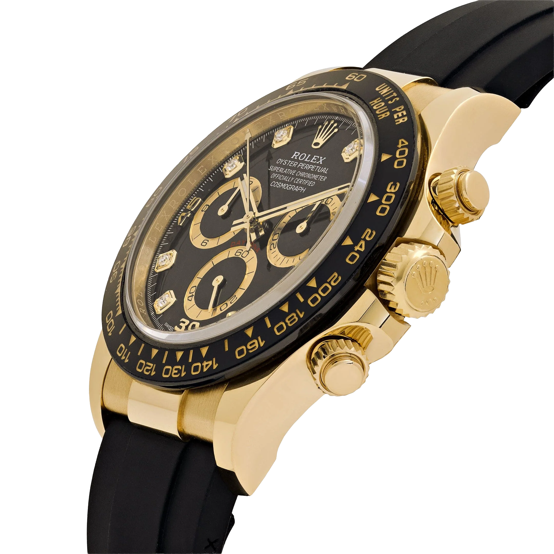 Rolex Daytona 40mm Yellow Gold Black Diamond Dial 116518LN - Image 2