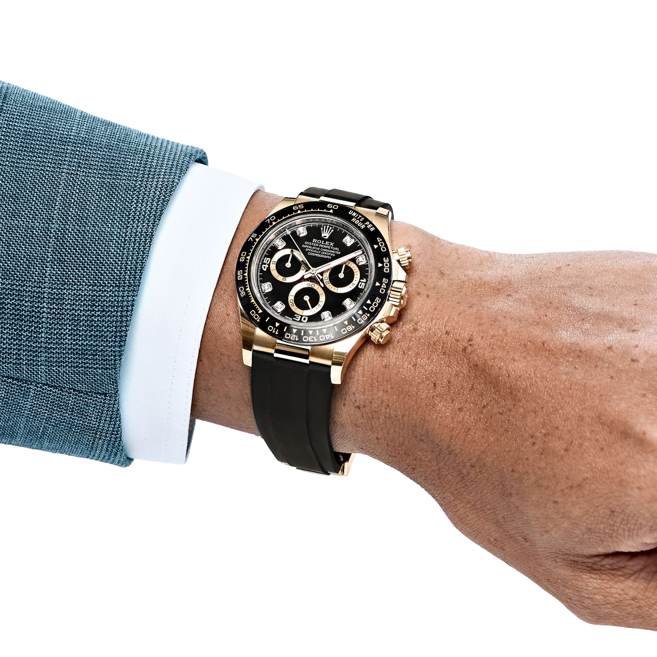 Rolex Daytona 40mm Yellow Gold Black Diamond Dial 116518LN - Image 7