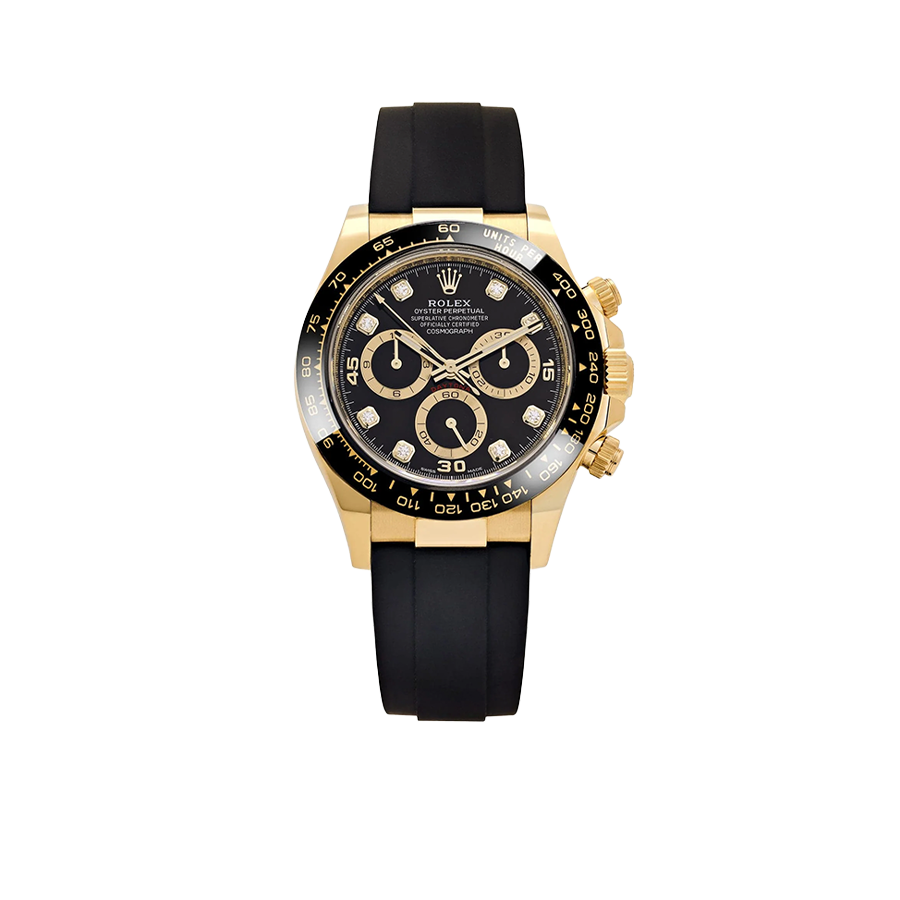 Rolex Daytona 40mm Yellow Gold Black Diamond Dial 116518LN