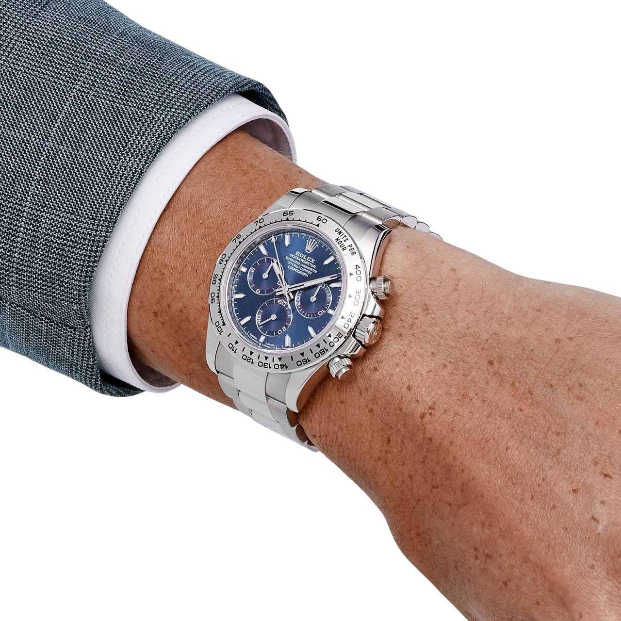 Rolex Daytona Blue Dial 40mmWhite Gold Chronograph Mens Watch 126509 - Image 2