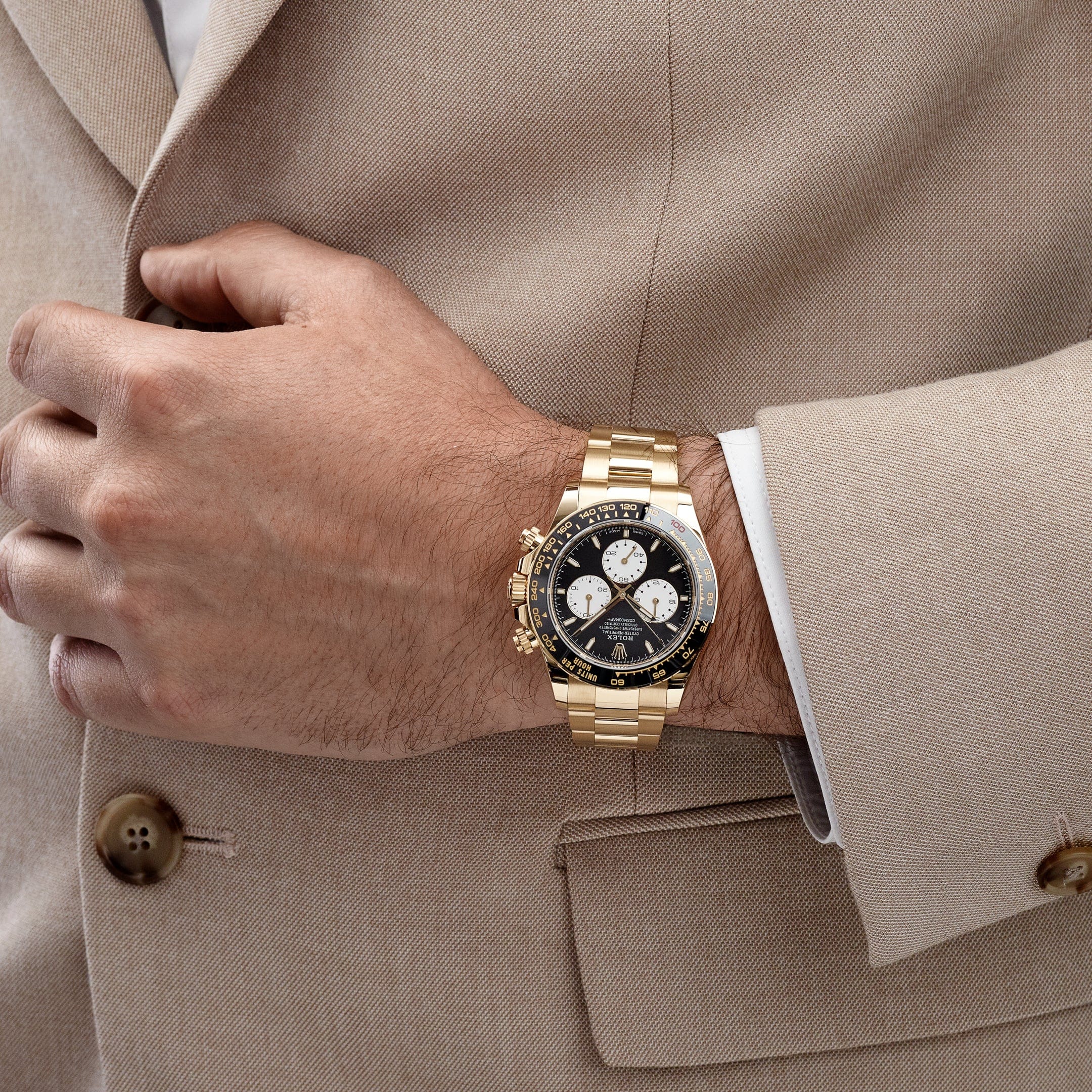 Rolex Daytona 40mm 126528LN 'Le Mans' Yellow Gold Black Dial - Image 3