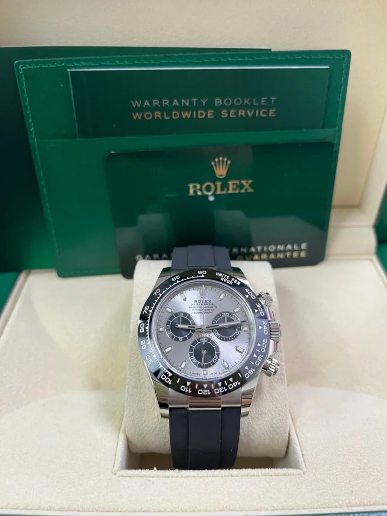 Rolex Daytona 40mm 116519 White Gold Steel Index Black Oysterflex Rubber Strap - Image 2