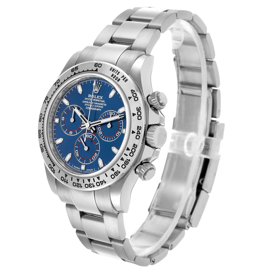 Rolex Daytona Blue Dial 40mmWhite Gold Chronograph Mens Watch 116509 - Image 2