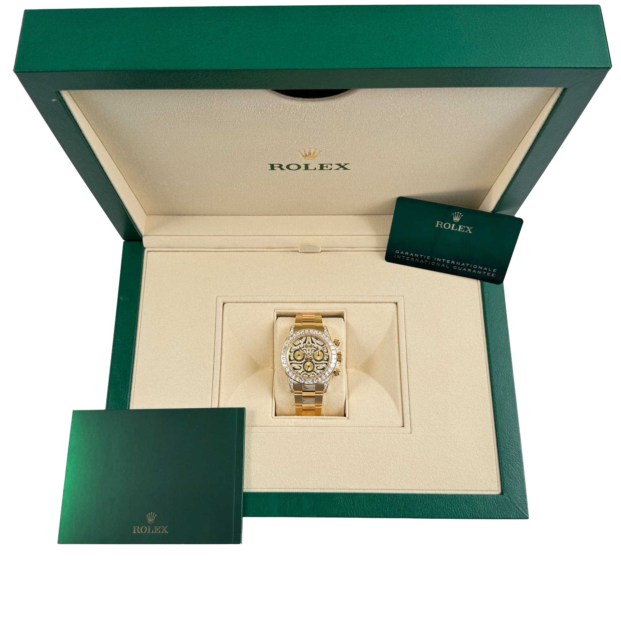 Rolex Daytona Eye of the Tiger 116598TBR Yellow Gold Diamond Dial (Super Clone) - Image 13