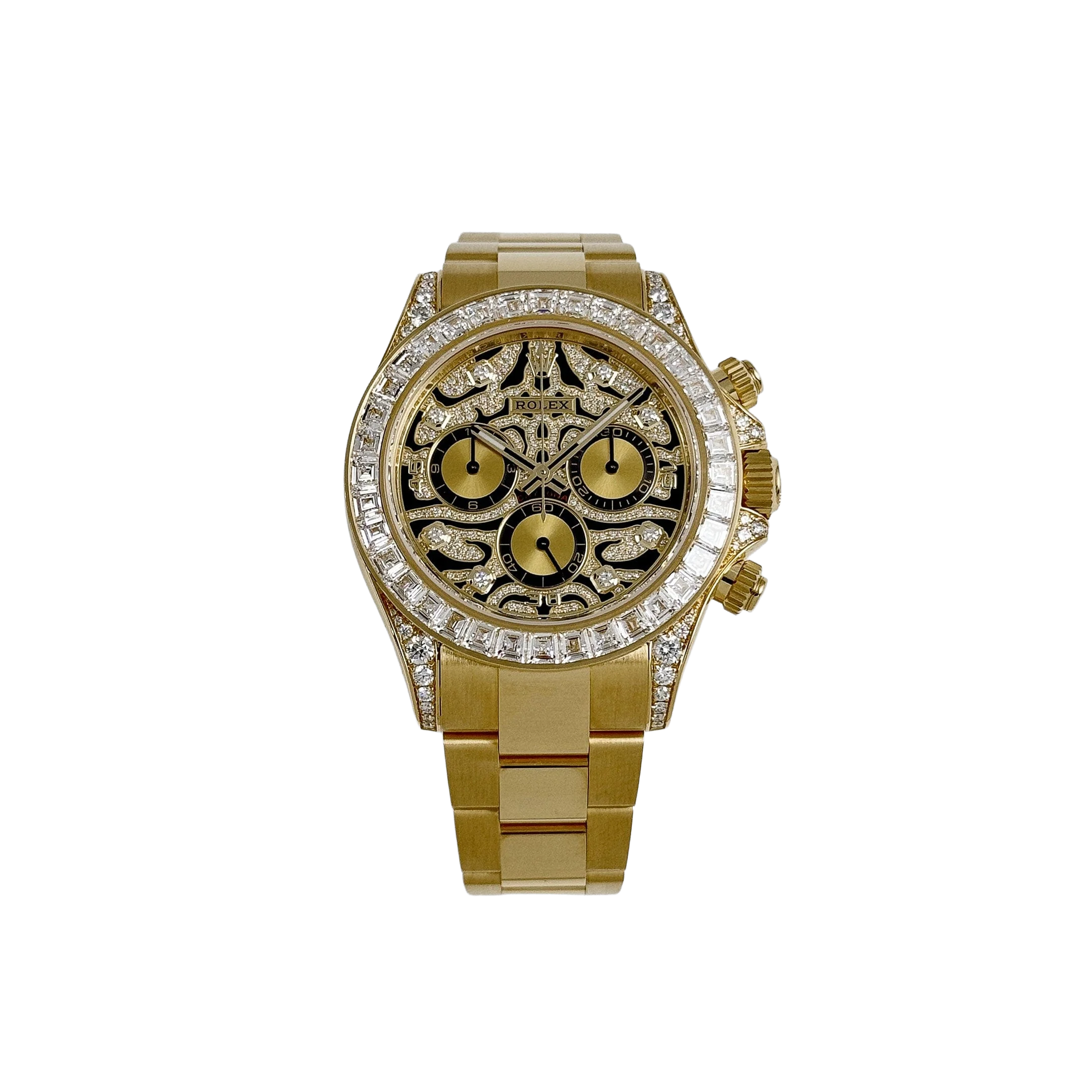 Rolex Daytona Eye of the Tiger 116598TBR Yellow Gold Diamond Dial (Super Clone) - Image 4