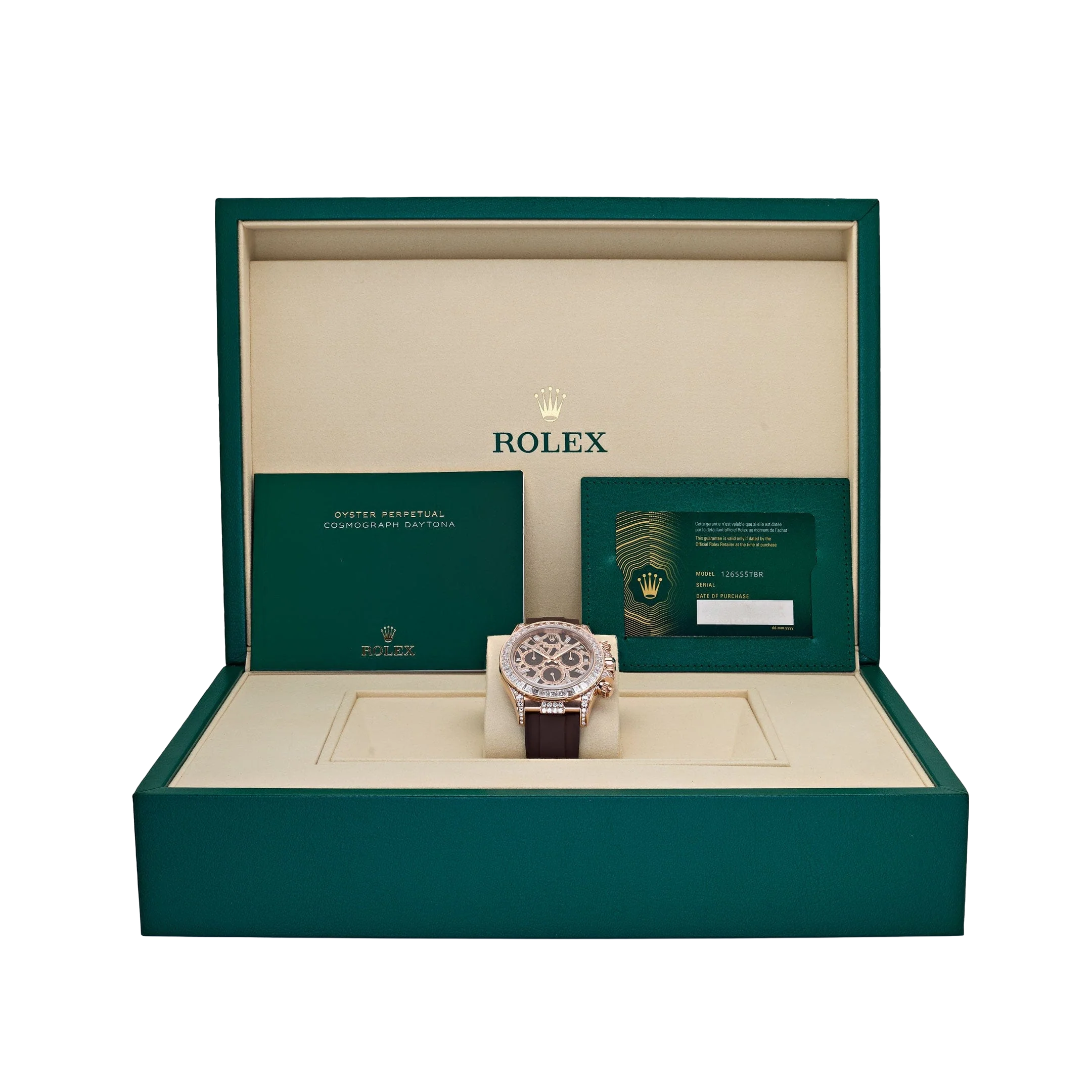 Rolex Cosmograph Daytona 40 mm Giraffe Rose Gold Diamond Dial 126555TBR - Image 10