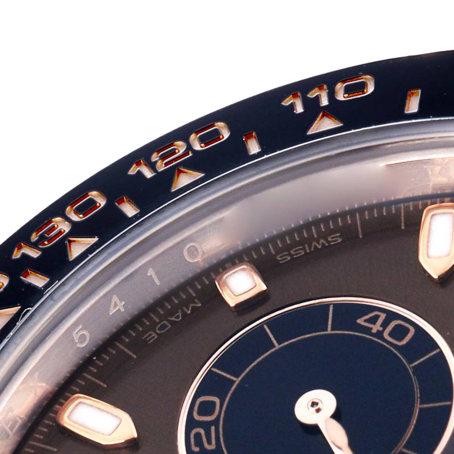 Rolex Daytona 40mm Rose Gold Oysterflex Chocolate Dial Mens Watch 116515 - Image 7