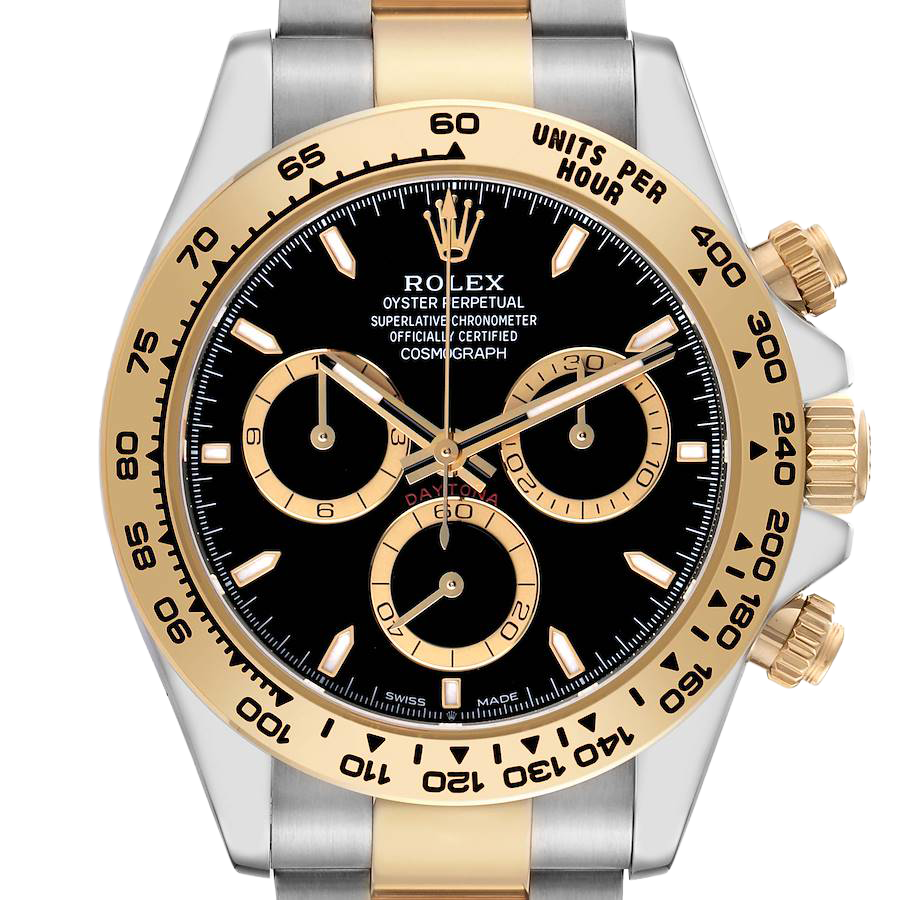 Rolex Daytona 40mm Steel Yellow Gold Black Dial Mens Watch 126503 - Image 3