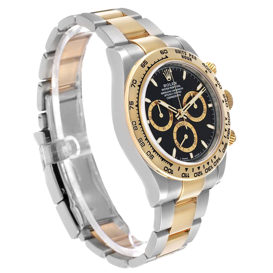 Rolex Daytona 40mm Steel Yellow Gold Black Dial Mens Watch 126503 - Image 4