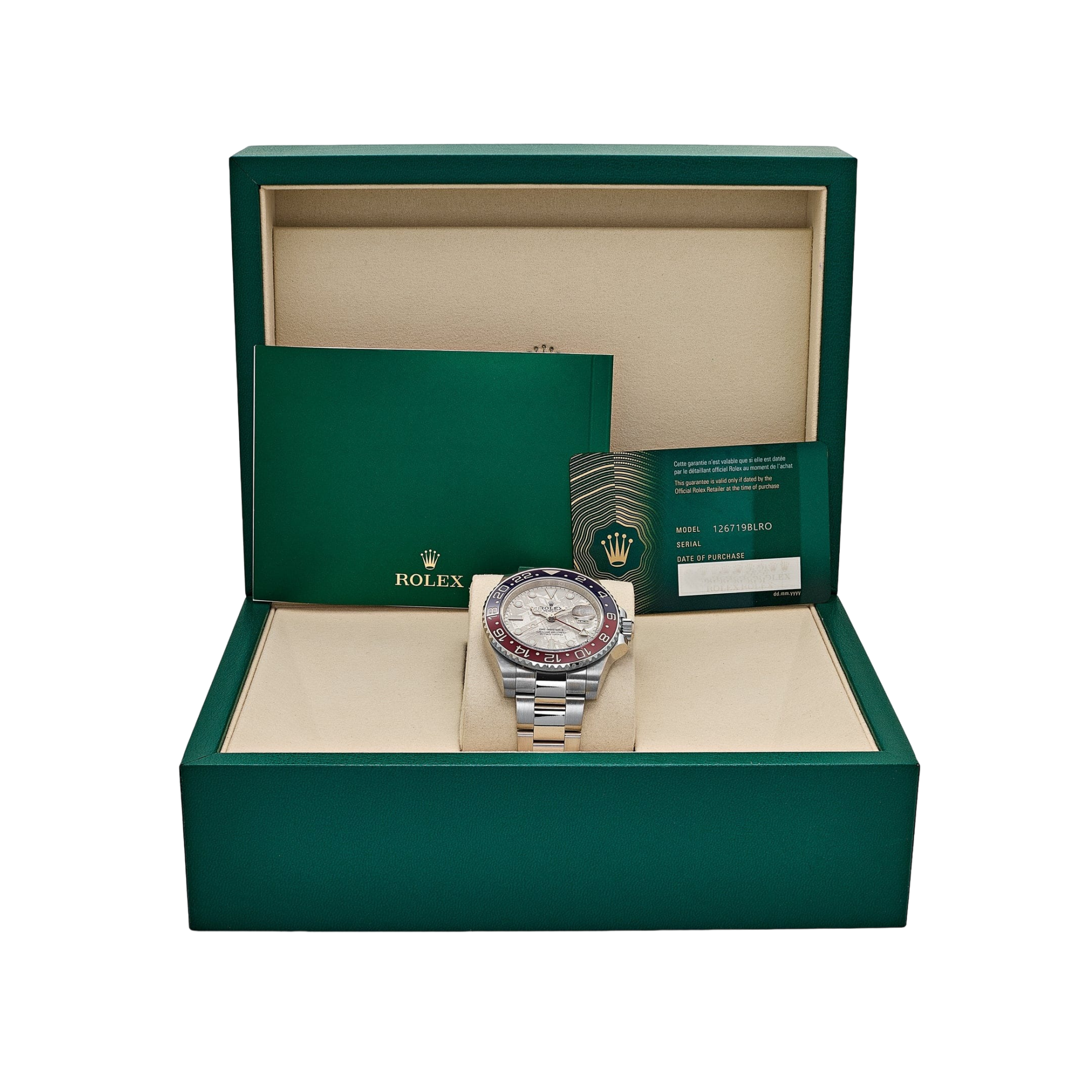 Rolex GMT-Master II Pepsi White Gold Meteorite Dial 126719BLRO-0002 New - Image 10